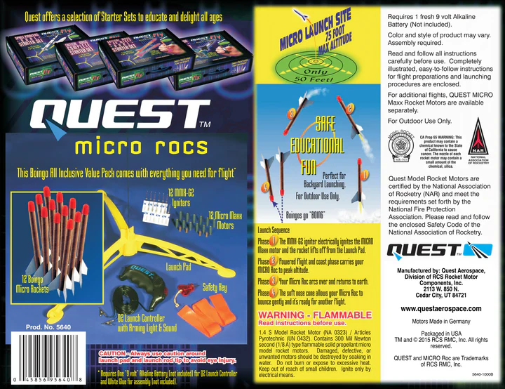 Quest Micro Maxxâ„¢ Boingo All-Inclusive Classroom Rockets Value 12-Pack