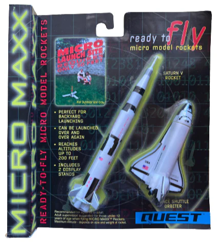 Quest Micro Maxxâ„¢ Space Shuttle & Saturn V Dual Rocket Pack