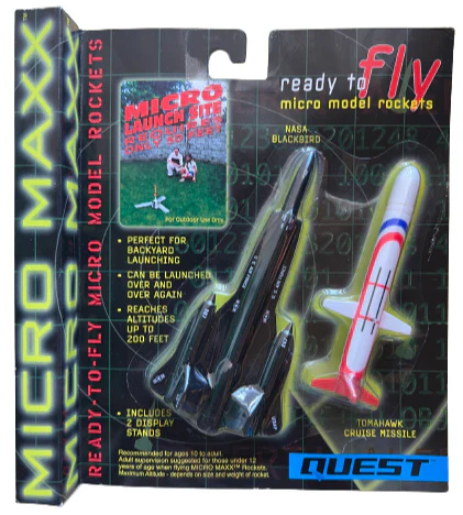 Quest Micro Maxxâ„¢ SR-71 Blackbird & Tomahawk Cruise Missile Dual Rocket Pack