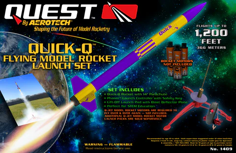 Quick-Qâ„¢ Flying Model Rocket Launch Set